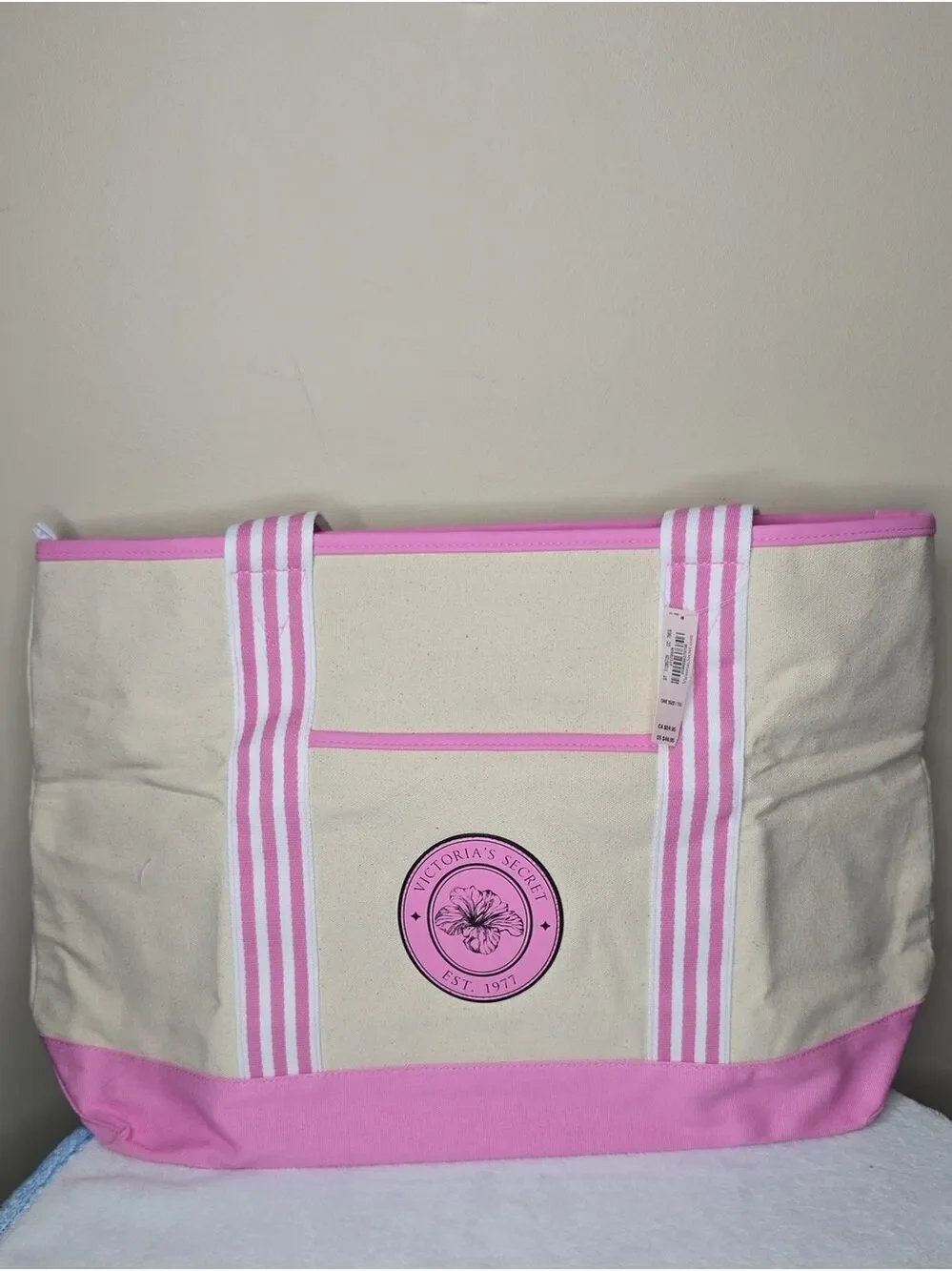 Victoria's Secret Canvas Tote Bag One Size NWT